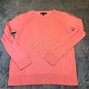 Banana Republic Raglan Crew Sweater Womens Medium Pink Lightweight Cotton Blend